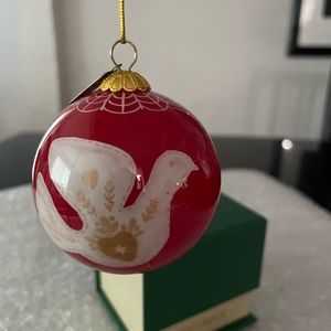 Li Bien Painted Glass Christmas Ornament Dove Peace 2017